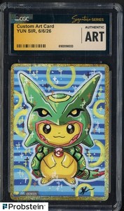 Yun Sir Signed Sketched Custom Art Pokemon Card CGC ART w/ AUTO 10
