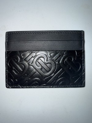 NEW Authentic Burberry Black Monogram Card holder No Box 