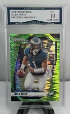 2024 Panini Prizm Jalen Hurts Eagles Green Pulsar Prizm Card #231 Gem Mint 10
