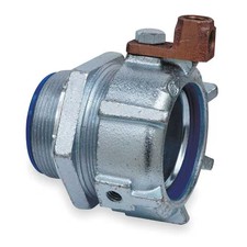 Abb Conduit Fitting Grounding Connector, 1-1/4 in, Threaded, Steel, Electro Zinc