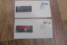 1989 AUSTRALIAN GARDENS $5, $2 FDC COVER SET OF 2