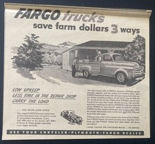 1953 Canadian Canada Dodge Fargo Truck Ad 12 Ton Pickup