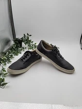 Men's Hommies Sperry Sneakers Size 13 Black Peebled Leather