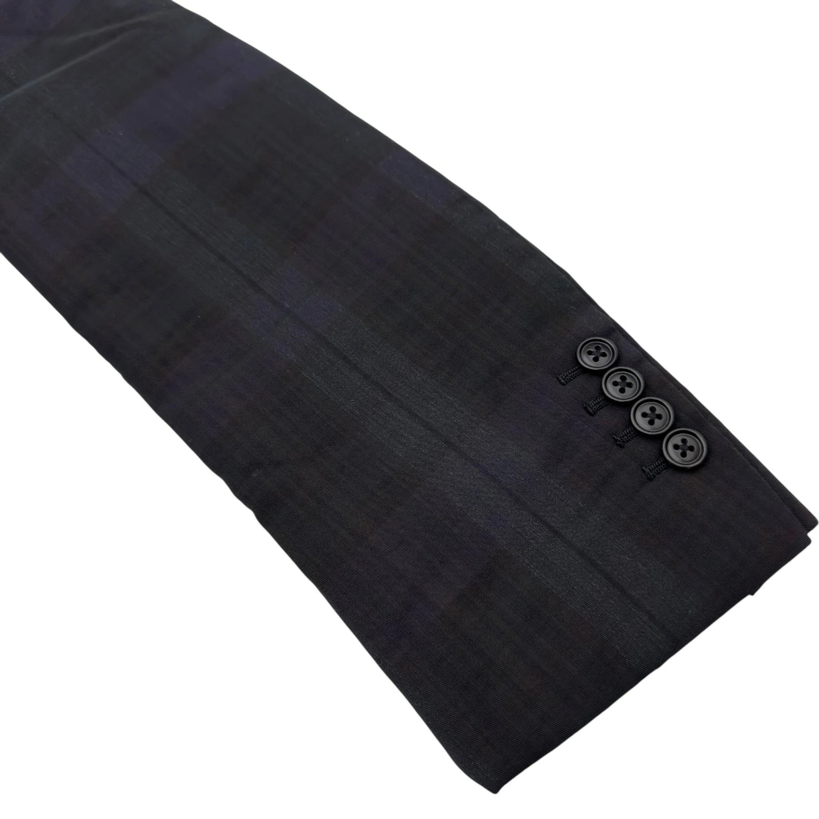 Hermes HERMES Check Pattern Tailored Jacket Black… - image 14