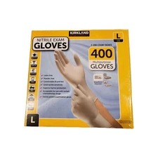 Kirkland Signature Nitrile Exam Gloves - Large Size (400 Pieces) (467130)