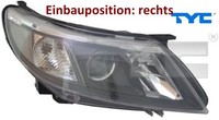 TYC 20-11723-05-2 Hauptscheinwerfer Rechts Scheinwerfer Frontscheinwerfer