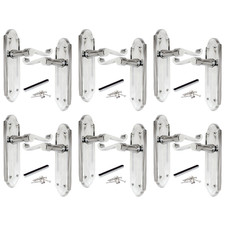 Door Handle Modern Scroll Ashford Chrome handles Latch 168x47mm MULTI PACK
