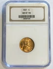NGC type 8.0 "The Ocho" holder - 1937 Lincoln Wheat cent MS67 RD red