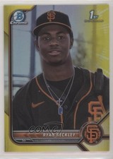 2022 Bowman Chrome Prospects Yellow Refractor 1/75 Ryan Reckley #BCP-163 09an