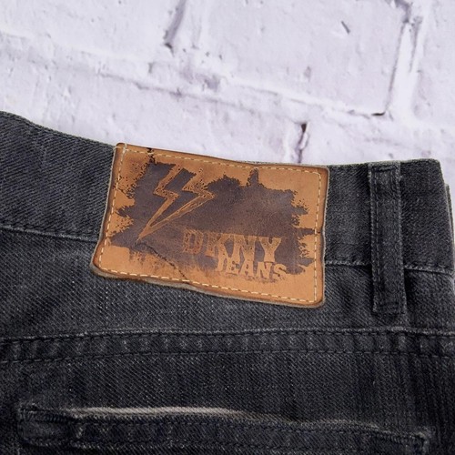 Vintage DKNY Dark Grey Bootcut Low Rise Polyester Cotton Lyocell Denim Jeans 12 - Picture 5 of 6