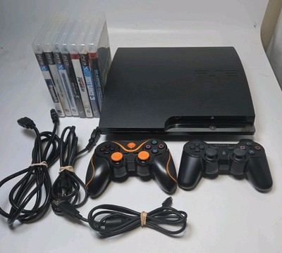 Sony PlayStation 3 Slim 160GB PS3 BUNDLE - 7 Games - 2 Controllers - Tested
