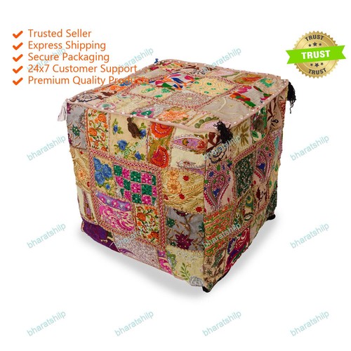 Indian Handame Ottoman Pouf