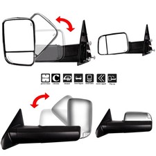 Towing Mirrors For 02-08 Dodge Ram 1500 2500 3500 Power Heated Turn Led Signal Towing Mirrors For 02-08 Dodge Ram 1500 2500 3500 Power Heated Turn Led Signal