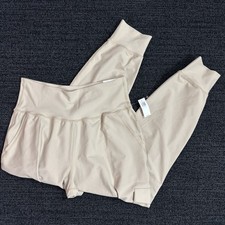 Old Navy Powersoft High Rise Beige Joggers Size Large L NWT