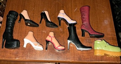 Bratz MGA Single Shoes Replacement Lot of 9 Pairs Boots Heels Shoes