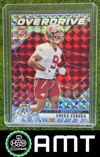 Emeka Egbuka RC 2025 Panini Mosaic Overdrive Tampa Bay Buccaneers #5