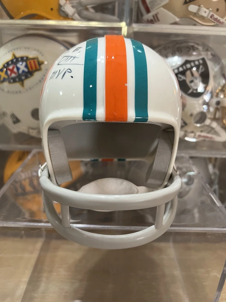 拉里·克森卡签名亲笔签名海豚迷你头盔 - 无真品证明 — 第 3/3 张图片