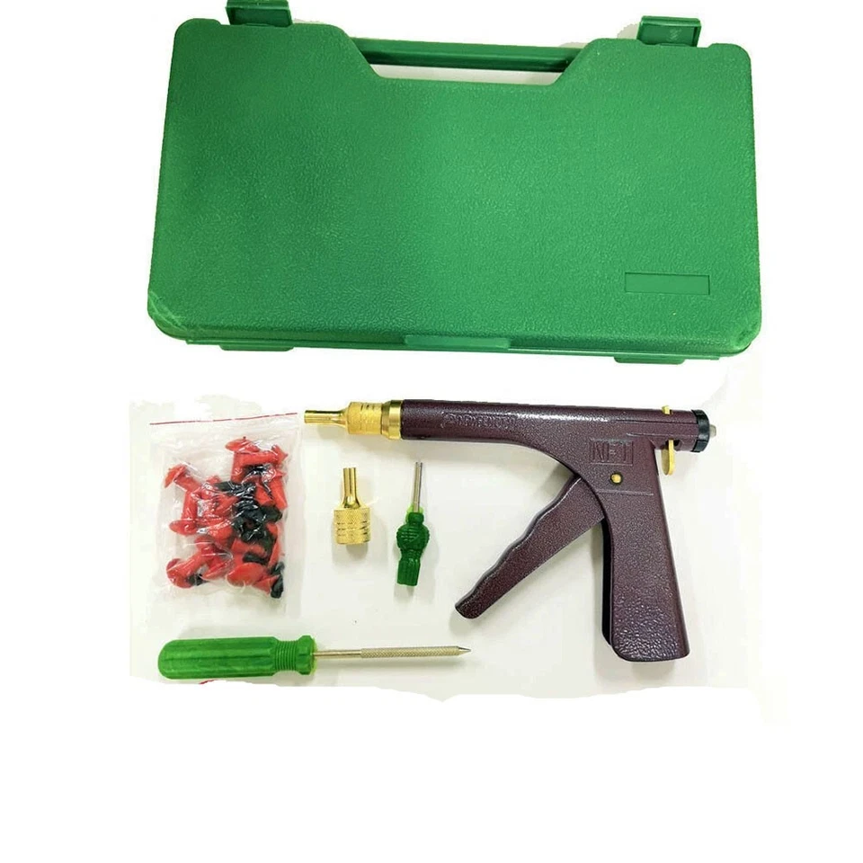 1 juego de pistola de reparación de ruedas de neumáticos sin cámara tapón de hongos boquilla de sonda Foto 2 de 4