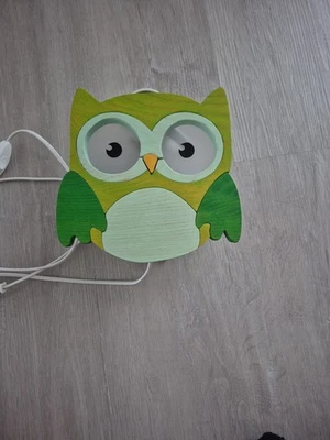 Eulen Wandlampe aus Holz gebraucht, mit LED Leuchtmittel  - Bild 1 von 2