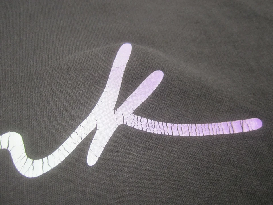 Victoria's Secret Pink Hoodie Womens Large Rainbow Pullover Sweatshirt Black - Image 3 of 4