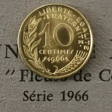 10 CENTIMES MARIANNE 1966 FDC 7171 EX. ISSUE DU COFFRET / UNC FRANCE