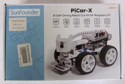 SunFounder PiCar-X Robot Car Kit fCN0351D v1.0 Raspberry Pi 4B 3B+ 3B 2B Stem
