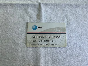 ATT Calling Card 1980's zero cash value