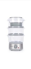 SALTER 3-Tier Steamer 7.5L 600ml Rice Bowl 60min Timer  Brand New Uk Stock