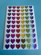 Prism Colorful Hearts Sticker Sheet