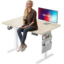 Electric Standing Desk, 40x24 Inch Adjustable Height Home Office Gaming Desk ...