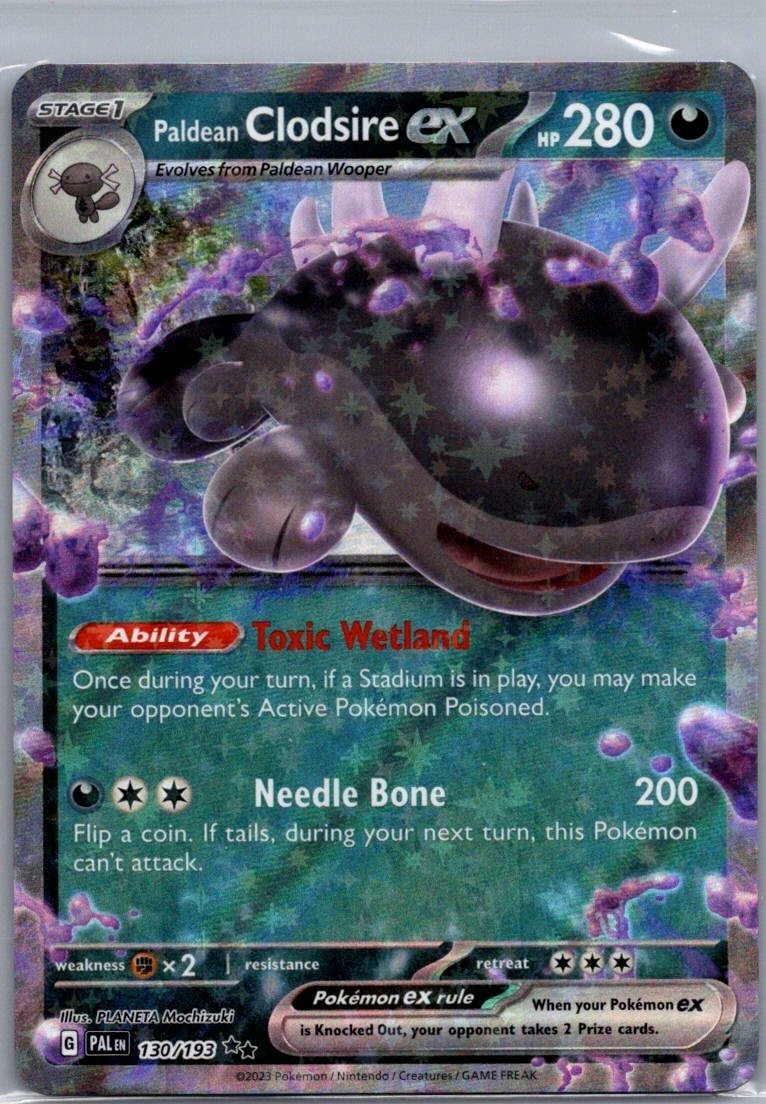 Pokemon Card Paldean Clodsire ex 130/193 Paldea Evolved Double Rare NM