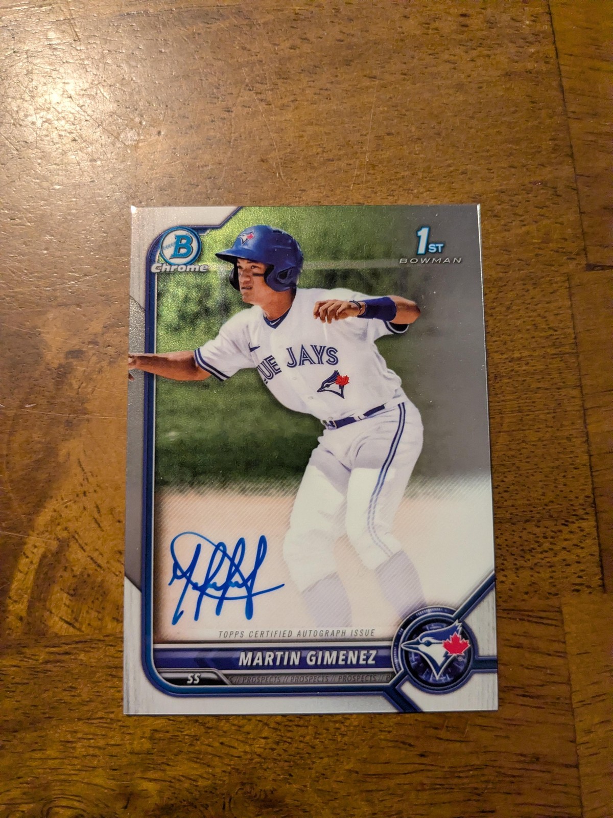 2022 Bowman #CPA-MGZ Martin Gimenez Chrome Prospects Autographs