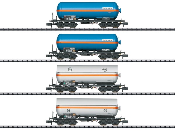 Minitrix 15538 - GüTerwagen Set Druckgas-Kesselwagen Db Ag Ep.Iv 4-Teilig - Neu-image