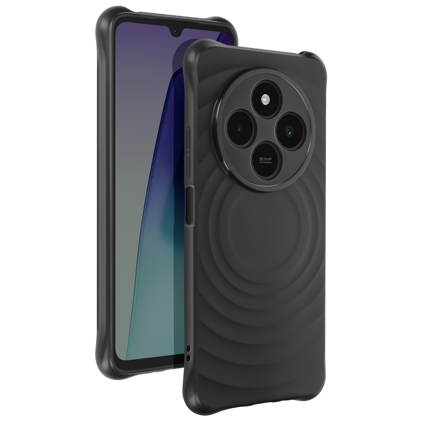 Protection Redmi 14C silicone noir iMak anti-rayures et anti-traces