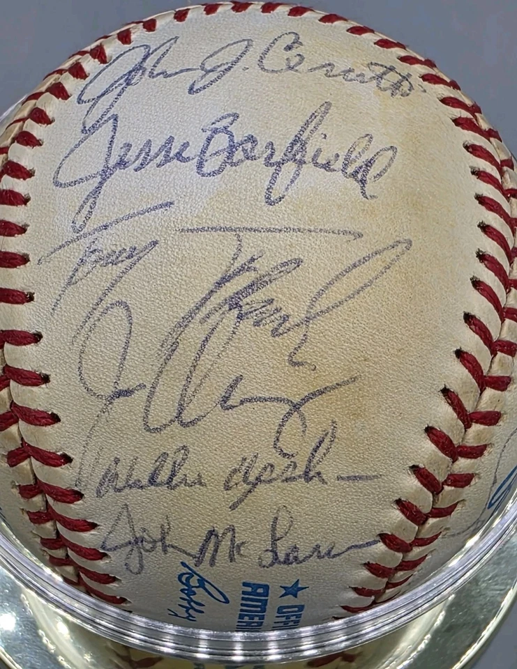 Béisbol autografiado por el equipo Toronto Blue Jays 1986, 26 firmas - STIEB, CLAVE Foto 3 de 4