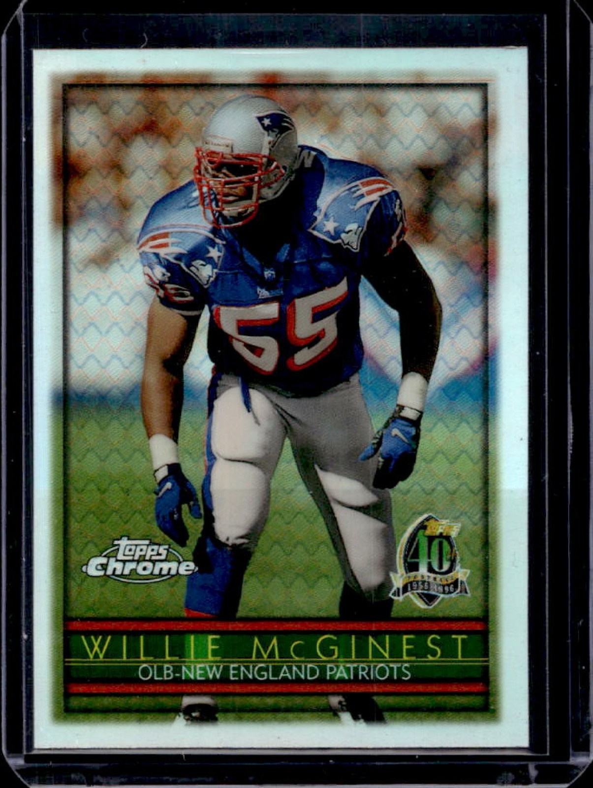 1996 Topps Chrome Willie McGinest Refractor #70 Patriots