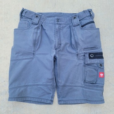 Engelbert Strauss Men's Shorts Size 54 (W33) Grey Polyester Cotton Industrial