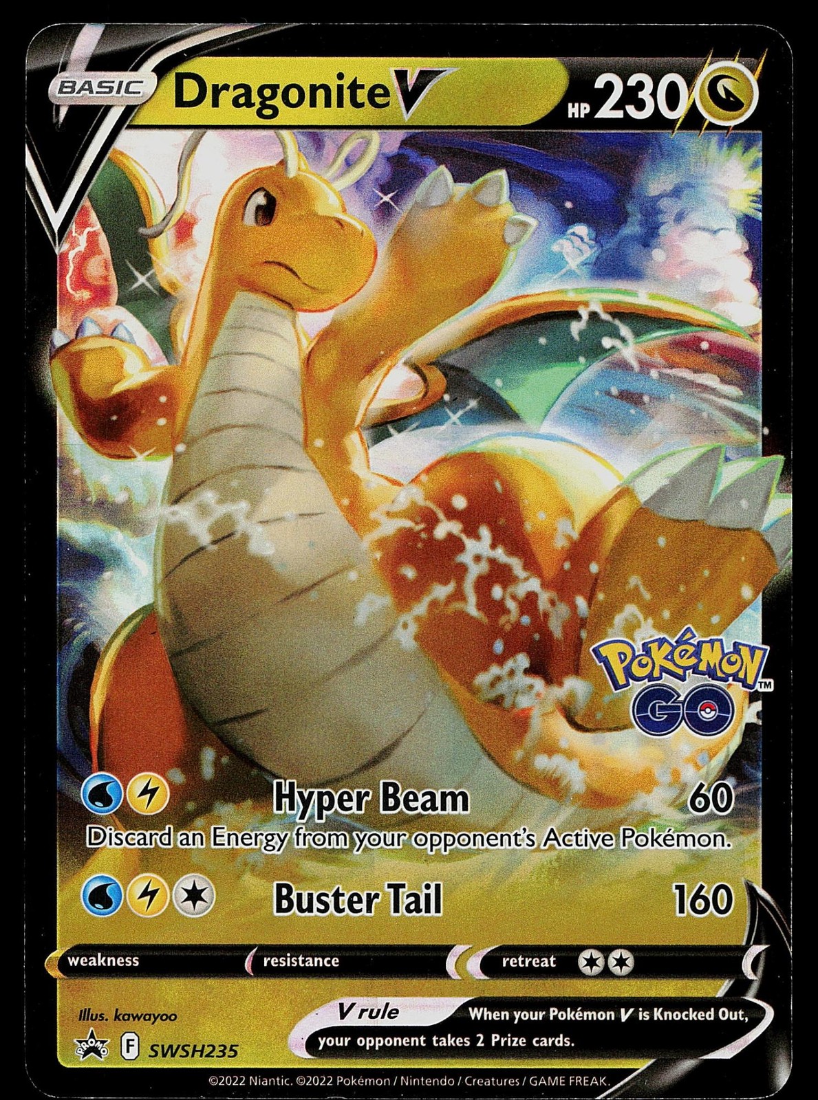 Pokemon Card - Dragonite V Sword & Shield SWSH235 Holo Promo