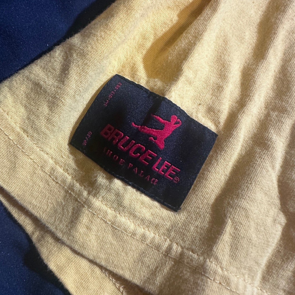 Bruce Lee Embroidered Signature Yellow Tee View 4