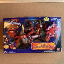 Power Rangers Operation Overdrive RED Zordtek Cycle Bandai Lights Up NEW READ