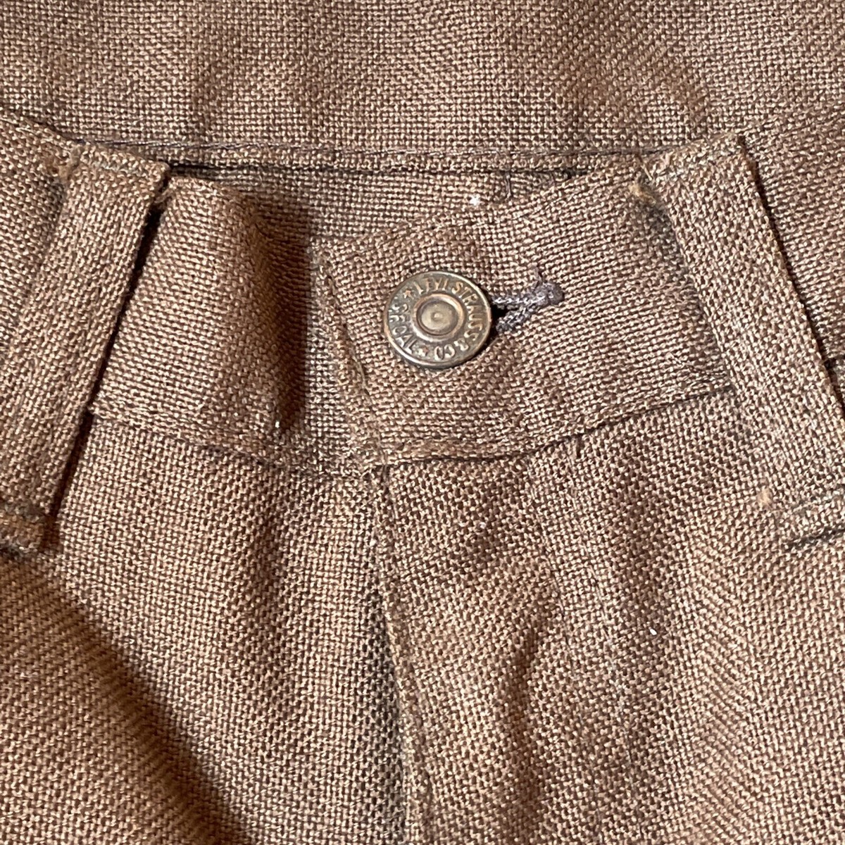 Vintage Levis Sta-Prest Bell Bottom Pants Sz 28x28 Big E Talon Brown Flare NWOT