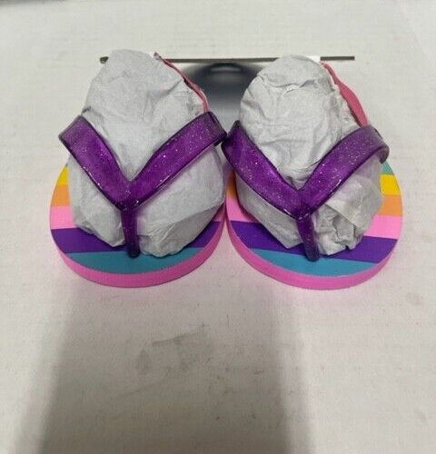 Build a Bear Rainbow Stripe Flip-flops Shoes F1 for sale online