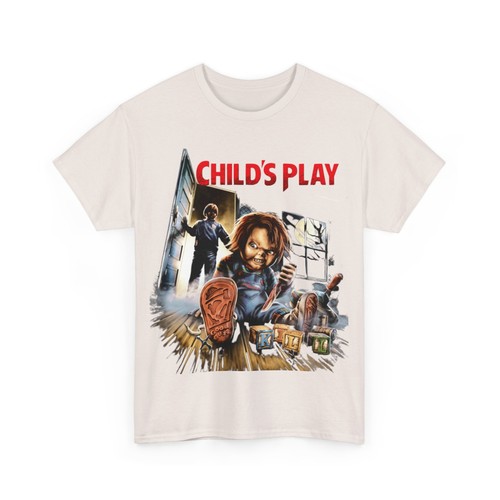 Child’s Play Movie Chucky Horror T Shirt Unisex Heavy Cotton Tee - Picture 50 of 157
