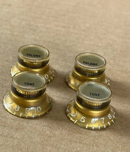 Gibson Vintage 1962 Gold Reflector Knobs ES-335 330 175 125 1961 1963 1964 1965