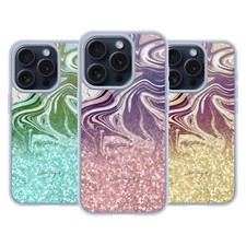 NATURE MAGICK GLITTER MARMO SPARKLE SOFT GEL GUSCIO PER CELLULARI APPLE iPHONE