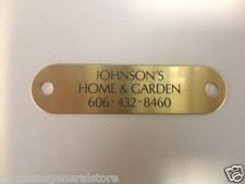 Solid Brass Diamond Custom Engraved Horse Halter Plate With 2 Chicago Screws