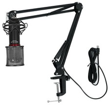 Rockville RCM SR Studio/Recording Condenser Microphone Mic Audio Technica Boom