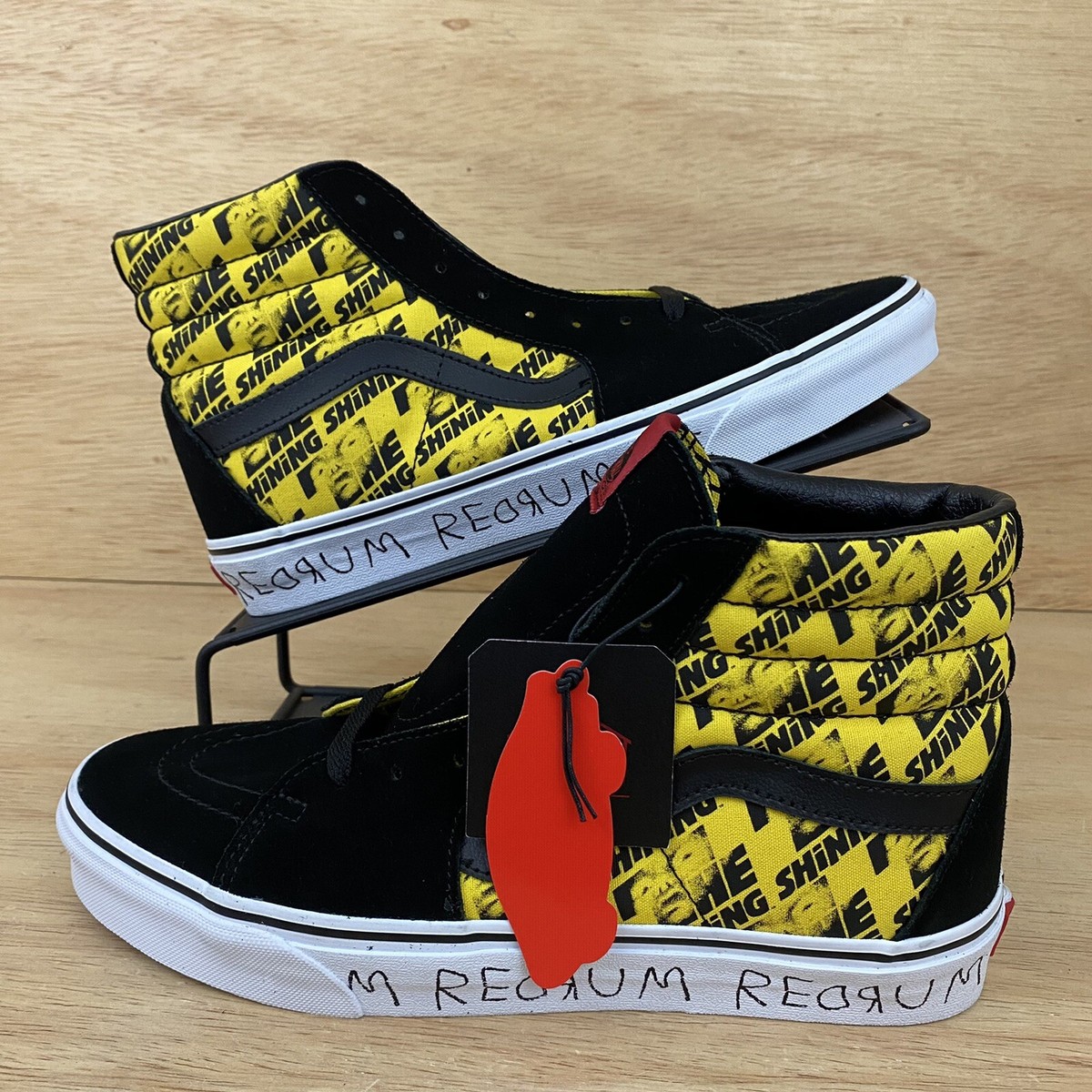 Vans x House Of Terror Sk8-Hi 'The Shining' Mens Sz 10 Shoes Yellow Black  NEW