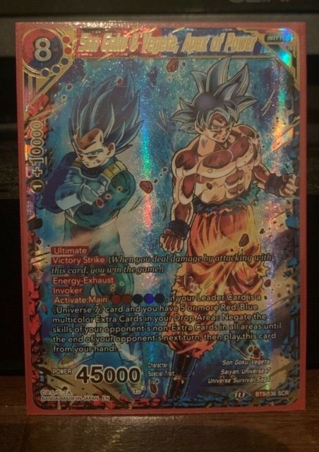 Son Goku & Vegeta, Apex Of Power BT9136 SCR Dragon Ball Super TCG Near