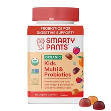 Smartypants Organic Kids Multi Probiotics Gummies 120 Count Premium Vitamins